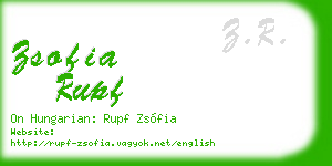 zsofia rupf business card